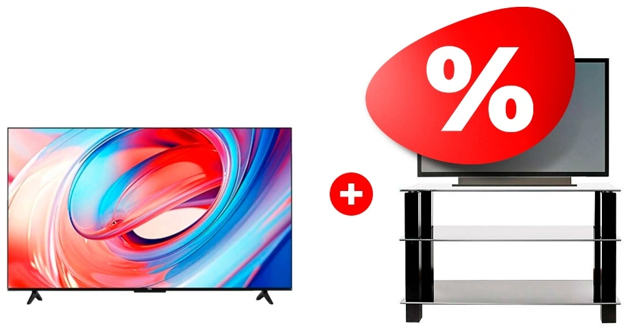 Комплект LED Телевизор TCL 65V6B + ТВ тумба Mart Эдельвейс 42″ 