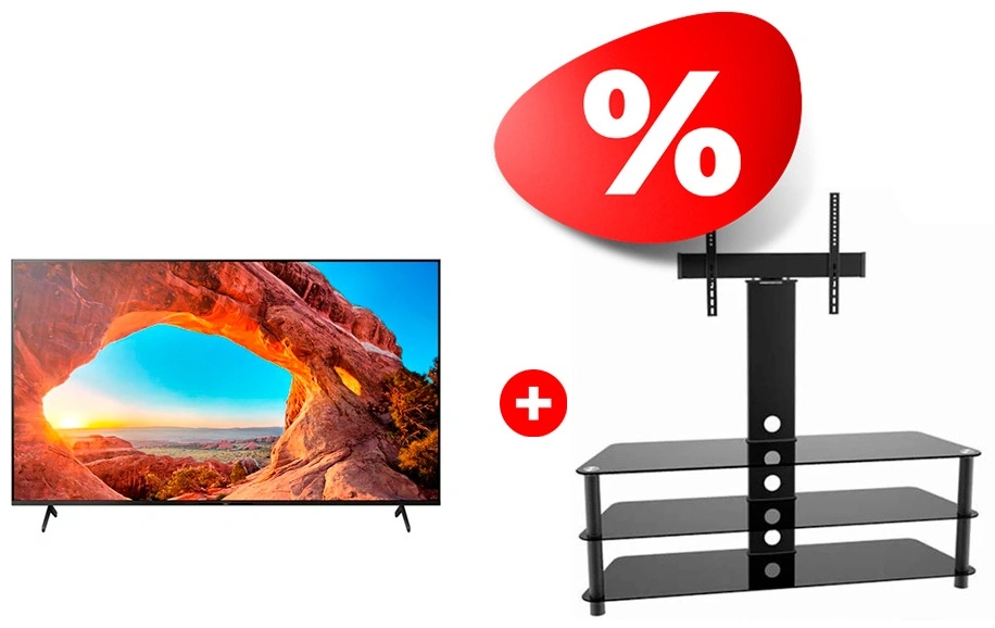 Комплект LED телевизор Sony KD55X85TJR + ТВ тумба ARG TP2003L 60″ 