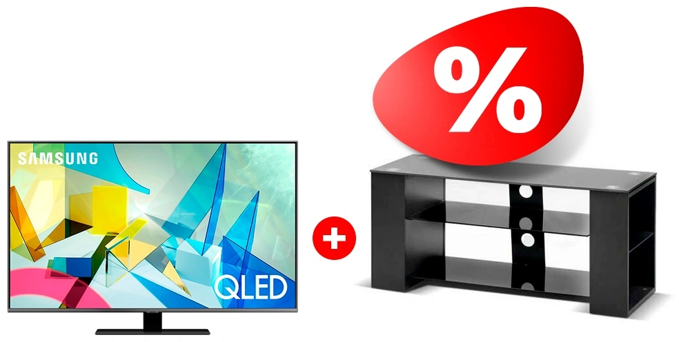 Комплект QLED Tелевизор Samsung QE65QN87AAUXCE + ТВ тумба Mart Готика 42″ 