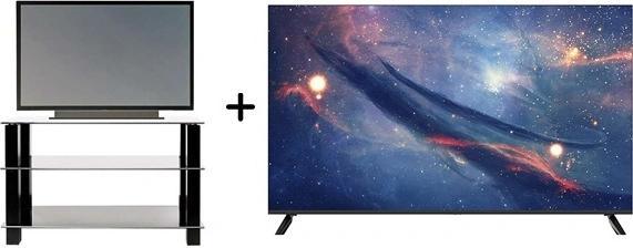 Комплект LED телевизор ARG A65U1C6 + ТВ тумба Mart Эдельвейс 42″ 