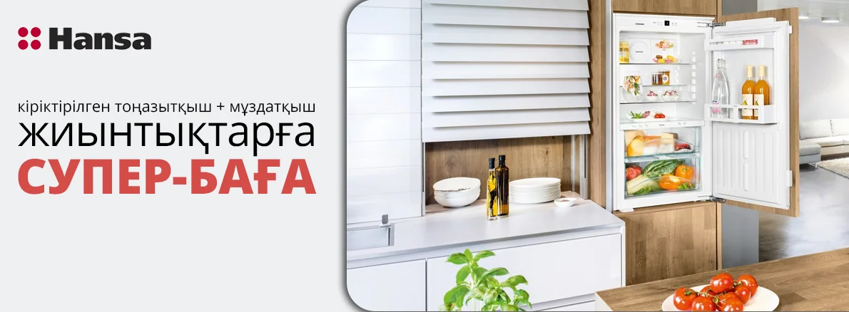 Hansa-мен үнемдеу: тоңазытқыш + мұздатқыш супер бағамен