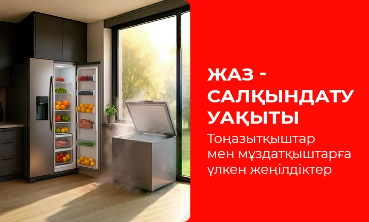 Салқындату уақыты — тоңазытқыштар мен мұздатқыштарға жеңілдіктер!
