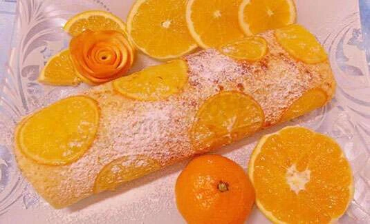 Шоколадный десерт с мандаринами