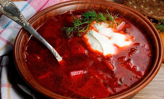 Борщ со свеклой