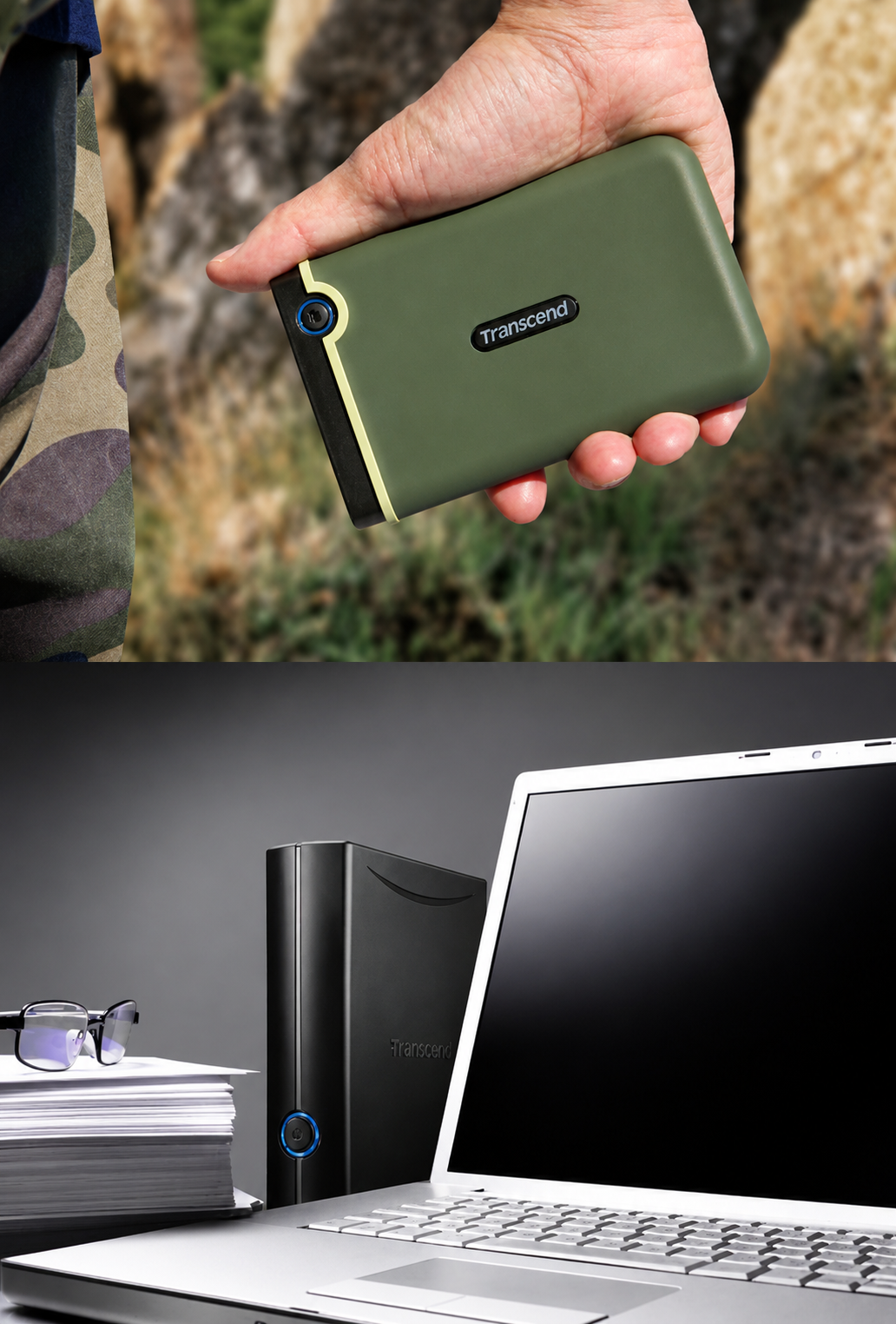 Портативный и настольный внешние HDD Transcend