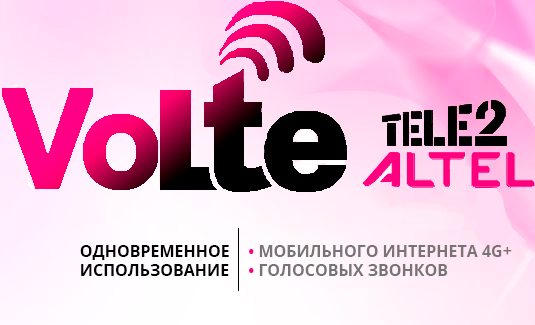 Идеальное качество связи, благодаря технологии VoLTE от Altel 4G и Tele 2!