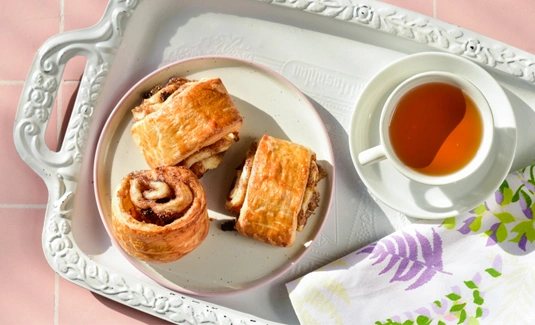 Рецепт булочки с корицей из слоеного теста