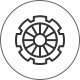 An icon that navigates to the Large Wheels feature.