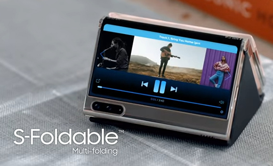 Samsung показала складывающийся втрое дисплей S-Foldable