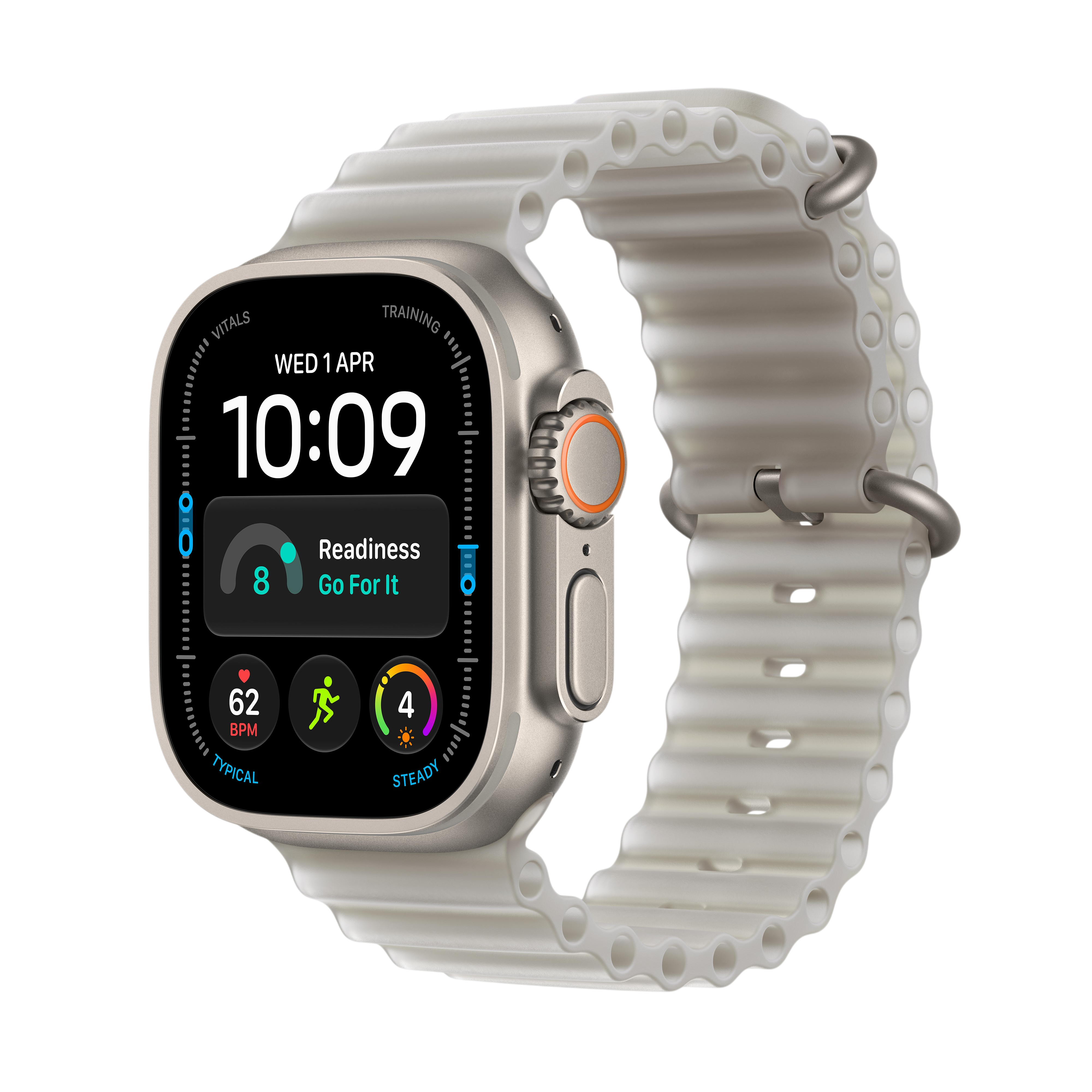 Apple Watch Ultra 4 49 мм — Natural Tit / Translucent Grey Ocean Band