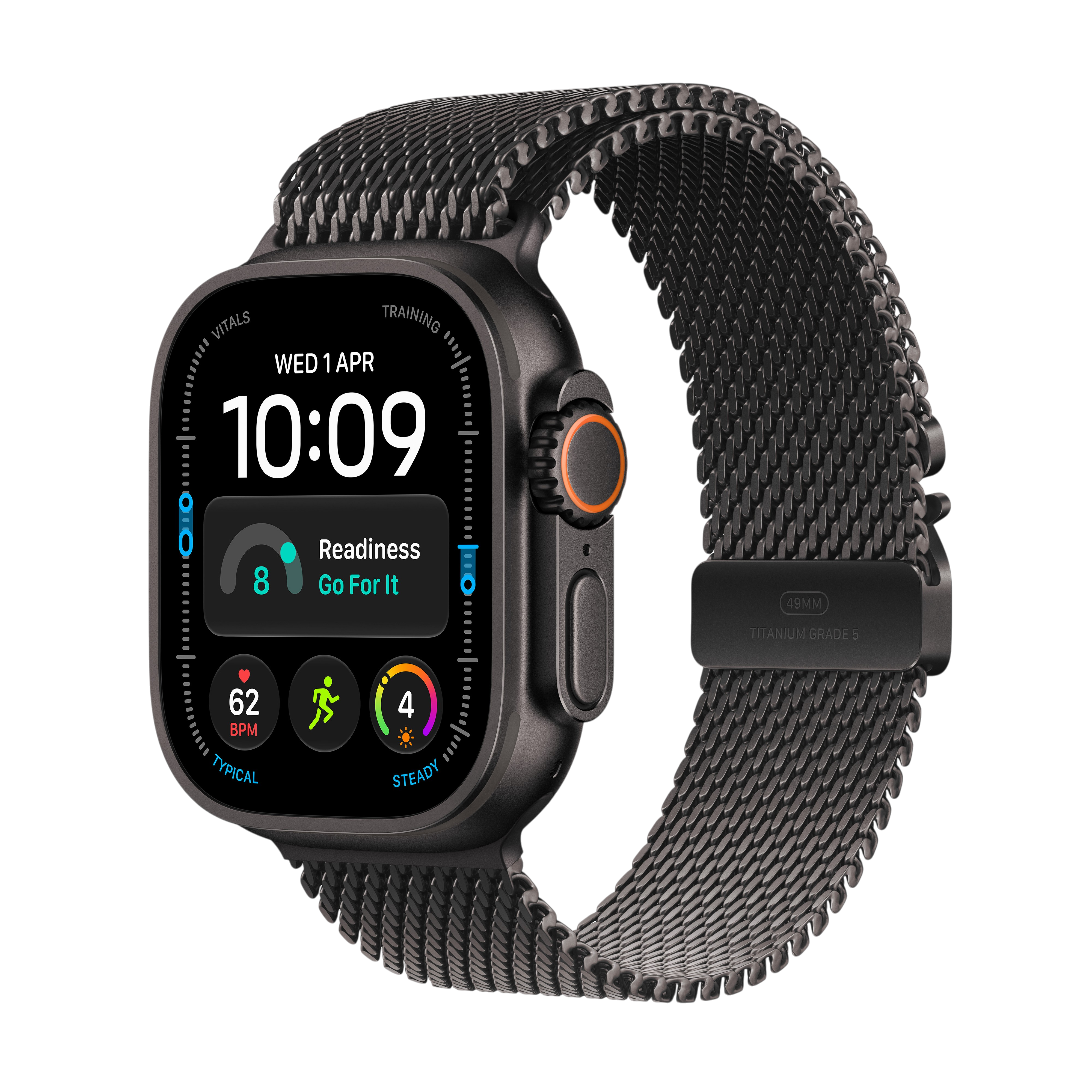 Apple Watch Ultra 4 49 мм — Black Tit / Black Tit Milan Loop