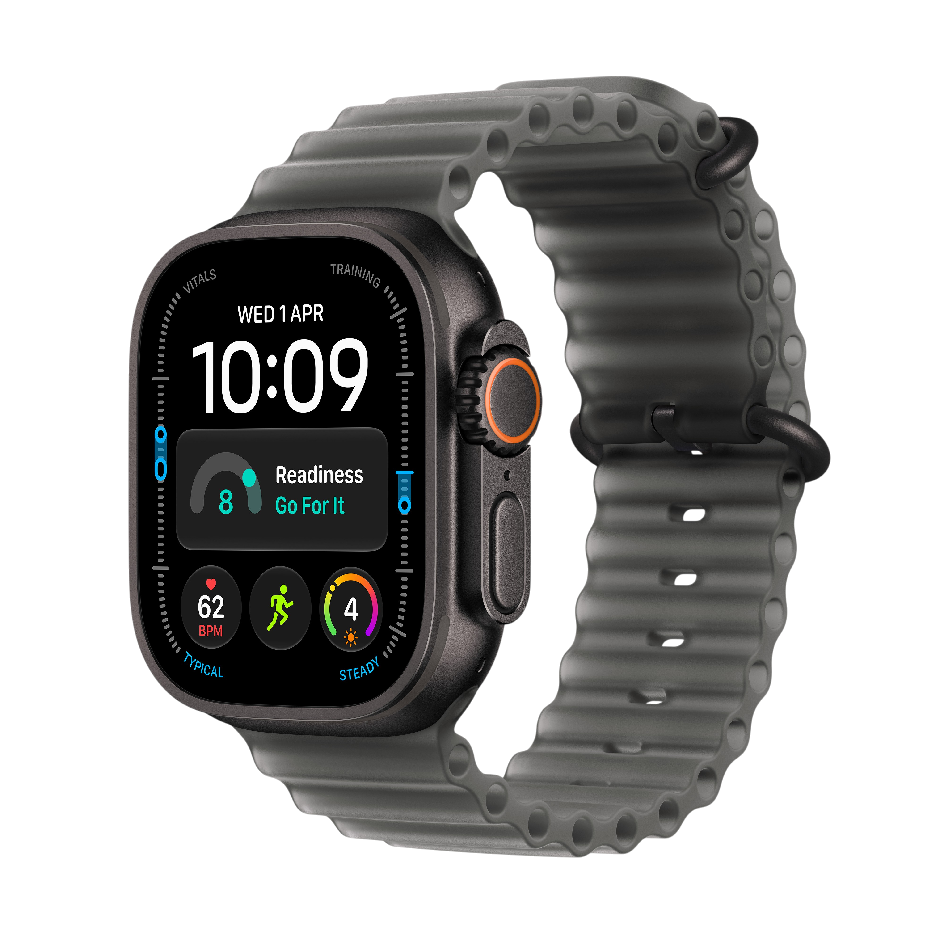 Apple Watch Ultra 4 49 мм — Black Tit / Translucent Black Ocean Band