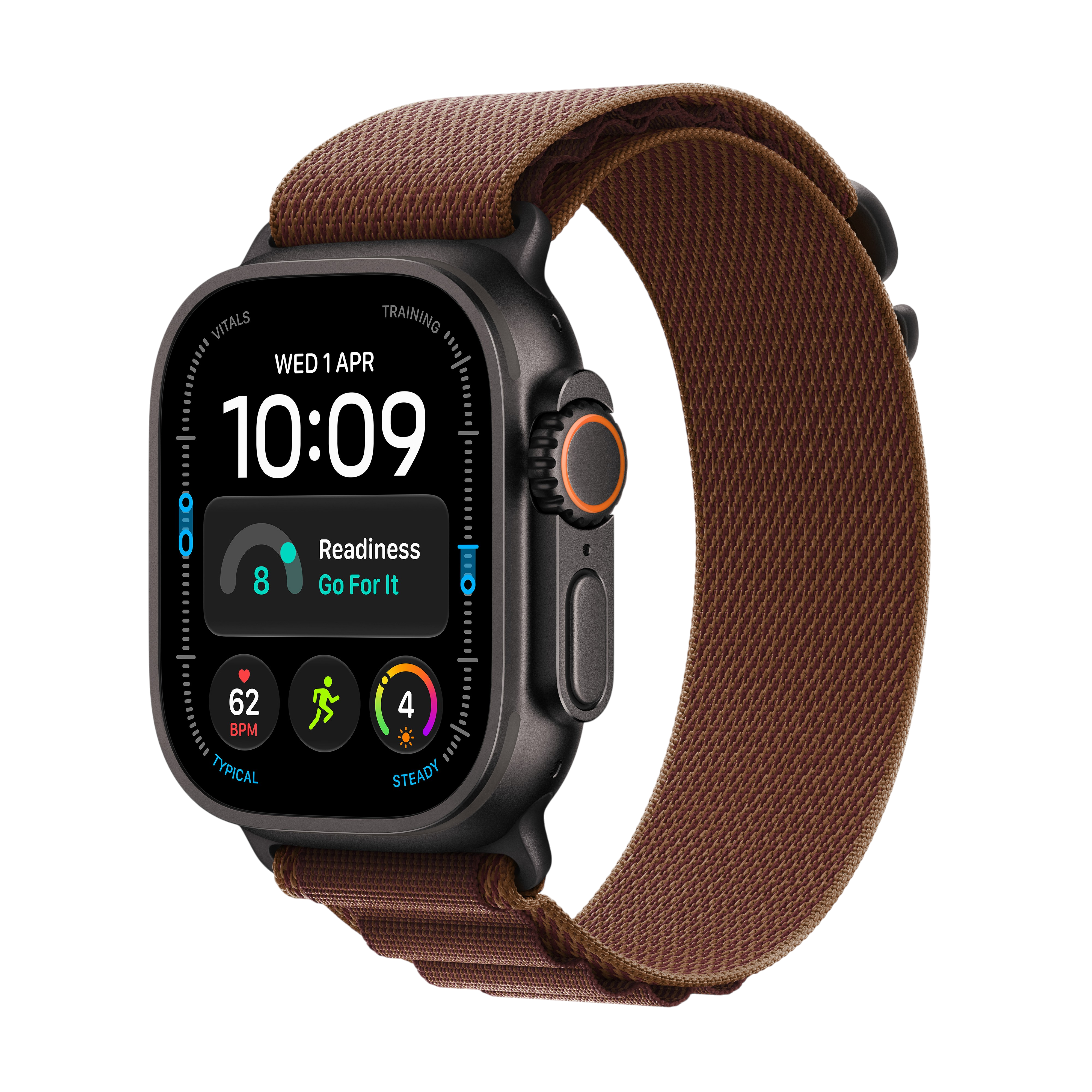 Apple Watch Ultra 4 49 мм — Black Tit / Burgundy Alpine Loop