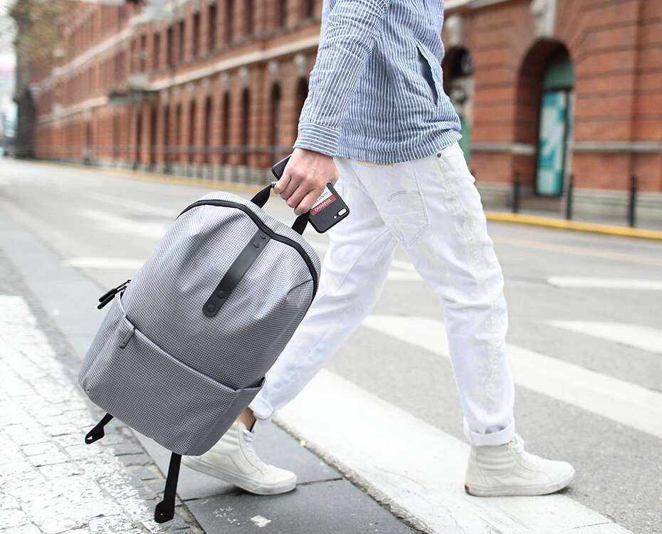 xiaomi college casual shoulder bag grey 1