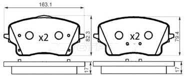 Колодки SAT ST-28-0215 купить,NaN