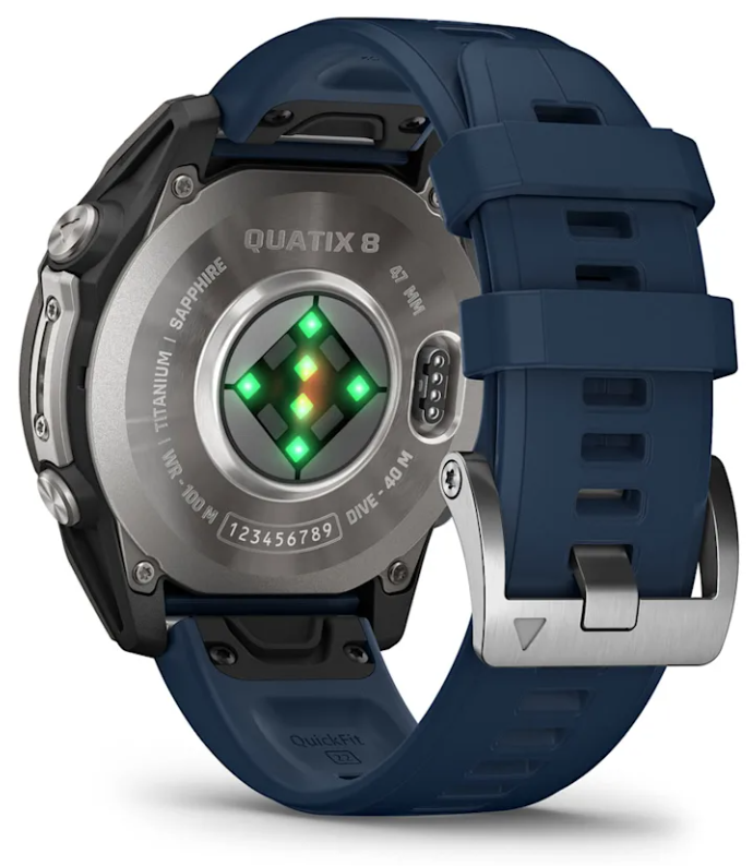 Смарт-часы Garmin Quatix 8 010-02904-50 47 мм серебристый-синий купить,643990