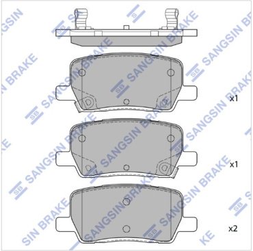 Колодки HI-Q задние SP4480 4 шт купить,NaN