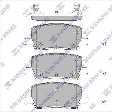 Колодки HI-Q задние SP4480 4 шт купить,NaN