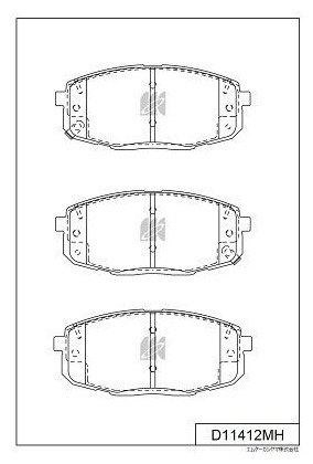 Колодки KASHIYAMA передние D11412MH 4 шт купить,NaN