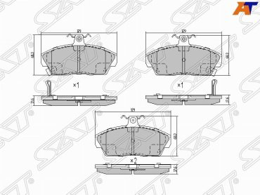 Колодки SAT передние ST45022S74E50 1 шт купить,NaN