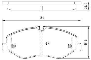 Колодки Winkod передние W1472BP 4 шт