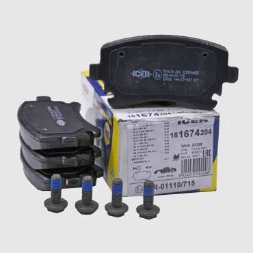 Колодки ICER задние 181674204 купить,NaN