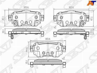 Колодки SAT задние STD40604CA0A 4 шт купить,NaN