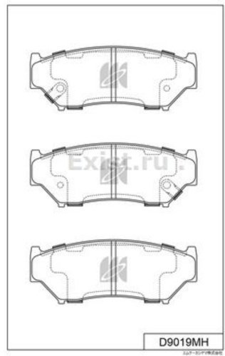 Колодки KASHIYAMA передние D9019MH 4 шт купить,NaN