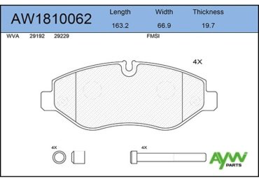 Колодки Aywiparts передние AW1810062 купить,NaN