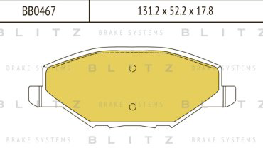 Колодки BLITZ передние BB0467 купить,NaN