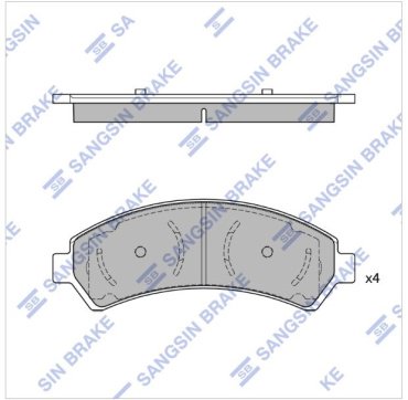 Колодки HI-Q передние SP4487 4 шт купить,NaN