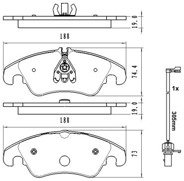 Колодки Winkod передние W1665BP 4 шт купить,NaN