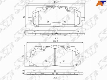 Колодки SAT передние ST-28-0066 купить,NaN