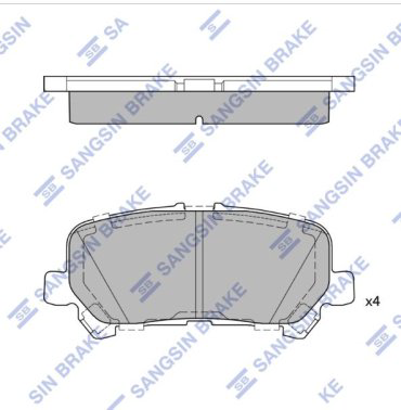 Колодки HI-Q задние SP4502 4 шт купить,NaN