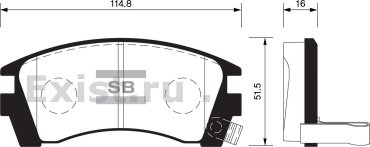 Колодки Sangsin Brake передние SP1488 4 шт купить,NaN