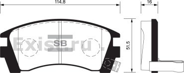 Колодки Sangsin Brake передние SP1488 4 шт купить,NaN