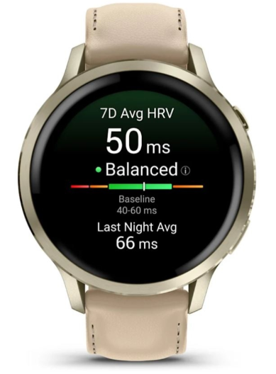 Смарт-часы Garmin Venu 4s 010-03013-03 41 мм золотистый-бежевый