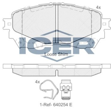 Колодки ICER передние 182126 4 шт купить,NaN