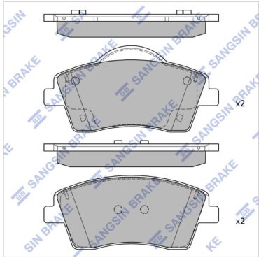 Колодки HI-Q передние SP2588 4 шт купить,NaN