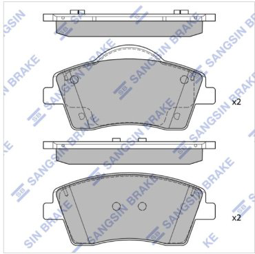 Колодки HI-Q передние SP2588 4 шт купить,NaN