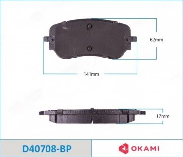 Колодки Okami передние D40708-BP 4 шт купить,NaN