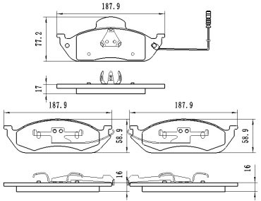 Колодки Winkod передние W1646BP купить,NaN