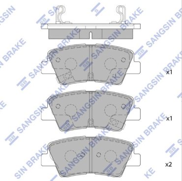 Колодки HI-Q задние SP4459 4 шт купить,NaN
