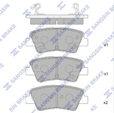 Колодки HI-Q задние SP4459 4 шт купить,NaN