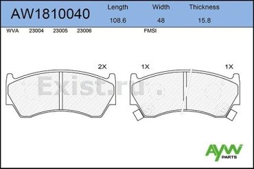 Колодки Aywiparts передние AW1810040 4 шт купить,NaN