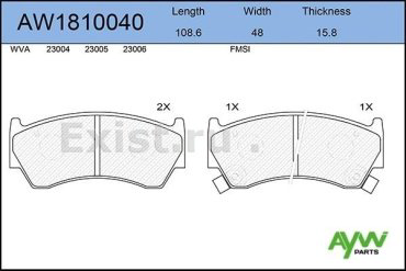 Колодки Aywiparts передние AW1810040 4 шт купить,NaN