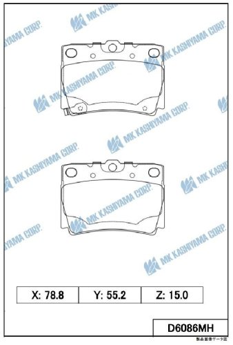 Колодки KASHIYAMA задние D6086MH 4 шт купить,NaN