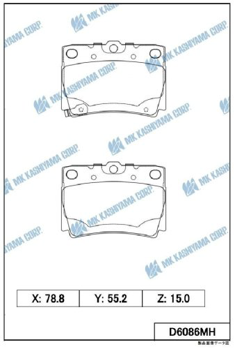 Колодки KASHIYAMA задние D6086MH 4 шт купить,NaN