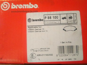 Колодки Brembo передние P56100 купить,NaN