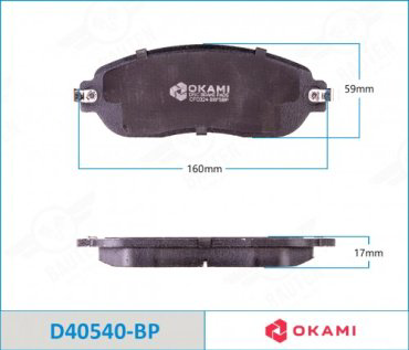 Колодки Okami D40540BP купить,NaN